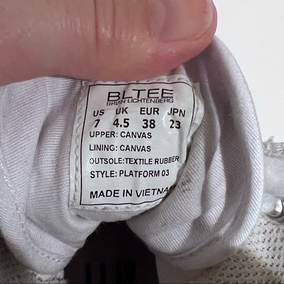 Brian Lichtenberg BLTEE Homies Platform Printed Canvas Hightop Sneakers - Size 7 - Picture 11 of 12